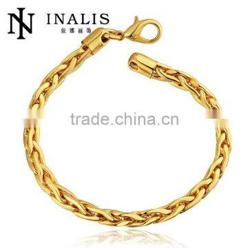 Wholesale Different Sizes Yellow Gold Plated Thin Ladies Hand Chain