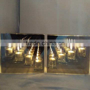 Factory outlets Infinity Glass TeaLight Candle Holder Reflective Tea Light Candle Holder/Can be customized