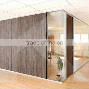 Factory high partition divider glass wood partition wall ( SZ-WSP366)