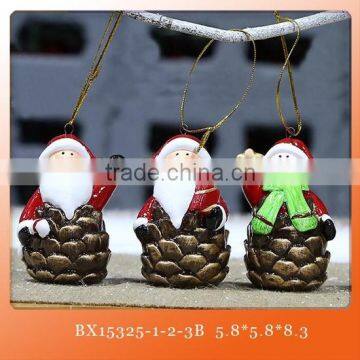 Wholesale native custom hanging ceramic Christmas tree door craft supplies christmas decoration for gift