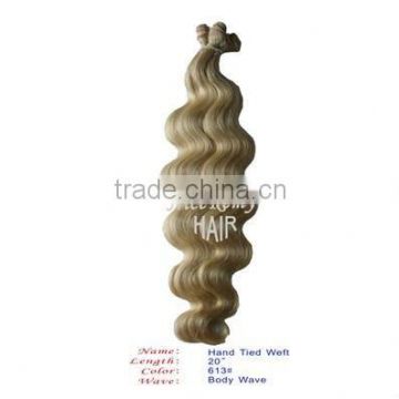 Hand Tied Weft human remy Hair Extension