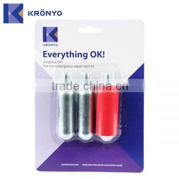 KRONYO industry liquid co2 cartridge cylinder 16g co2 gas inflator