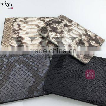 Luxury Genuine python skin leather card holder Grey Python leather credit card holder Men