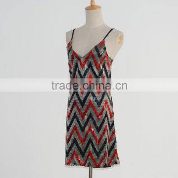 Good Quality Latest Design Shining Sequin Spaghetti Strap Club Dresses for Women Supplier's Choice