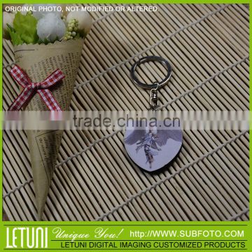 heart shape angel keychain