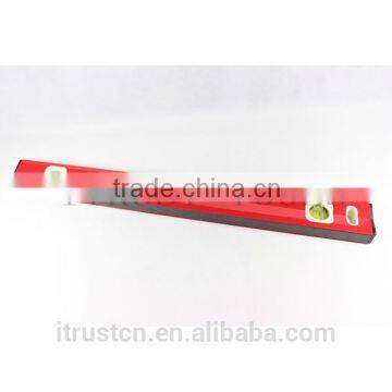 red Aluminium Spirit level with magnetic 2 hand bubble MT2044