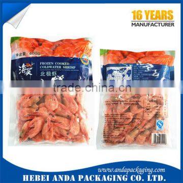 Plastic packaging material for frozen sea food/ plastic frozen food packing roll film printing