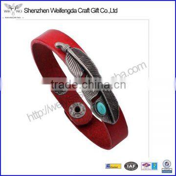 Best Promotion Gift Leather Wristband Fashion Bangle