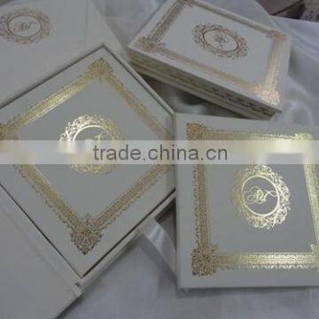 Brown Foil Printed Wedding Invitation Box photo-6