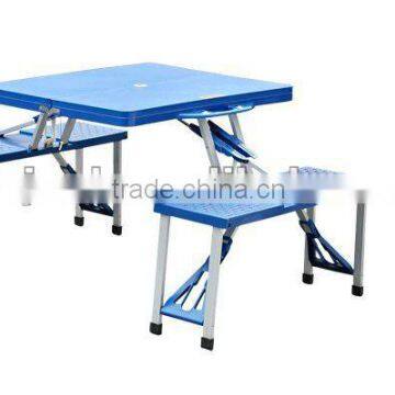 Outdoor plastic folding picnic table