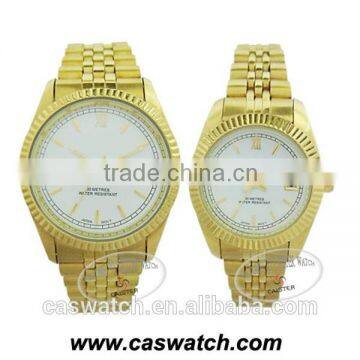 Newest men and women Gold watches for gift couple watch