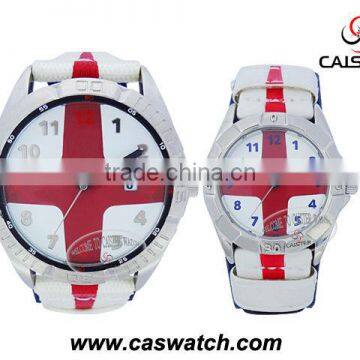 Fashion Cross Pattern Dial Fabric Strap Sport Watch for Couples