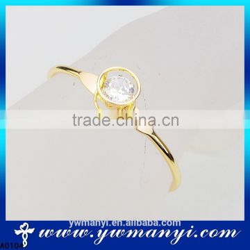 Gold plated fashion jewellery crystal gold bangle bracelet cuffs A0104