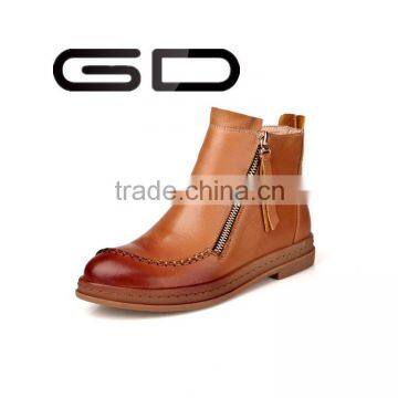 High Heels Boots Lady Ankle Shoes Woman Safety Leather Boot In Black photo-3