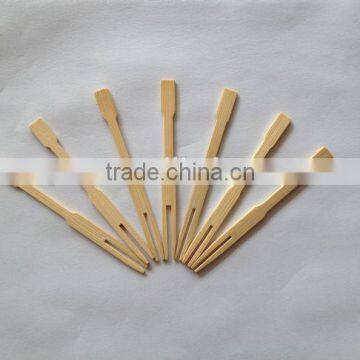 9cm Natural color disposable bamboo Cocktail Forks