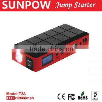 LED screen Emergency Car Jump Starter Booster vehicle auto 2 USB jump starter