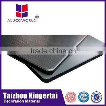 Alucoworld brushed external cladding exposed aluminum composite plate