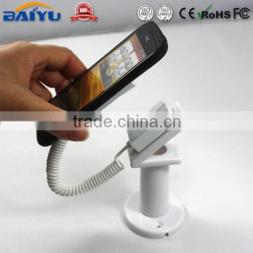 High quality mobile phone anti-theft display stand in white color