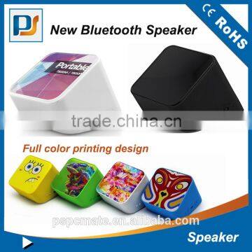 2016 New Design Portable Full Color Printing Bluetooth Speaker With Mobile Phone Holder Speaker photo-4