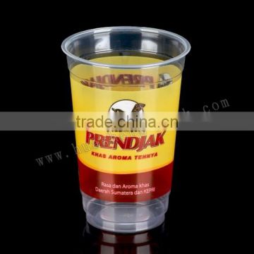 16oz disposable plastic juice cups with dome lid