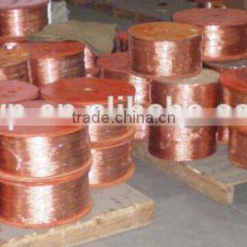 pure copper red 99.9% flexible flat tin copper braided wire