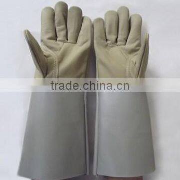 [Gold Supplier] HOT ! Long welding cow grain leather gloves