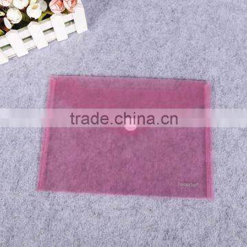 custom color a3 a4 a5 business magic button plastic file folder clear plastic document folder pp document bag