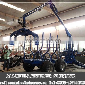 Professional design! Tractor trailer mounted crane and grapple