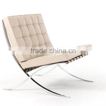 Modern Lobby Sofa Chair, Modern Style Leather Sofa, Barcelona Chair With Ottoman SF-505 photo-2