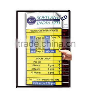 Editable Rate Display Board