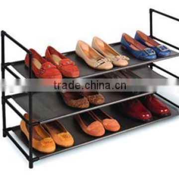 New portable film non-woven fabric 3 tiers shoe rack