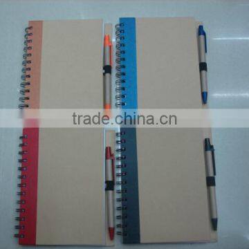 B6 very popular style wholesale recycled journal with pen
