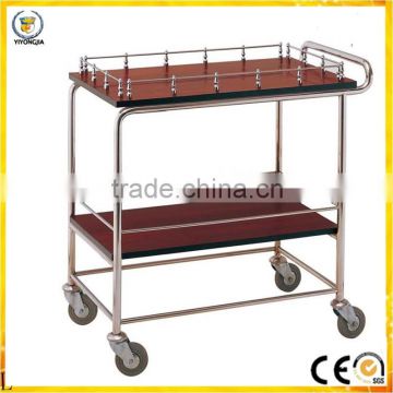 steel& wooden service liquor trolley for hotel air restaurant saloon bar