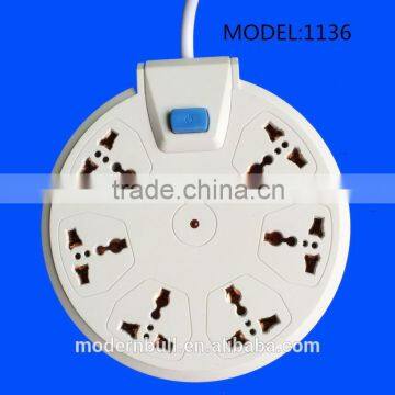 unique business ideas 6way circle power strip outlet switched electric supply electrical multi socket extension cord