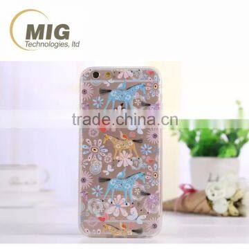 Colorful Drawing Hollow Flower Deer Animal Soft Tpu Mobile Phone Case for Iphone 6 / 6s / Plus 4.7 & 5.5 Inch 12 Colors Optional photo-2