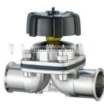 stainless steel sanitary clamped diaphragm valve