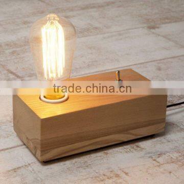 Edison Vintage Style Wood Block Table Lamp