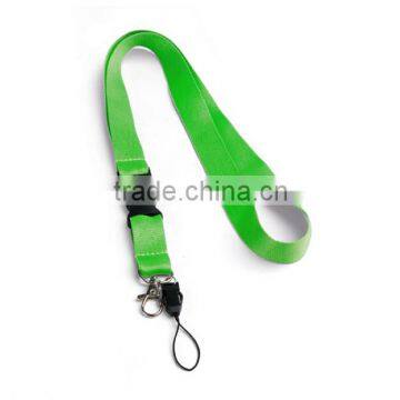 Polyester material green neck lanyard