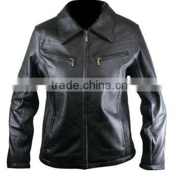 Ladies Black Leather Jacket