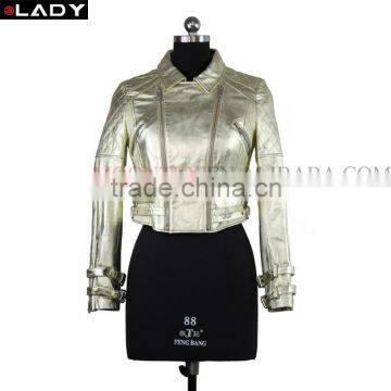 wholesale winter golden leather women clothing