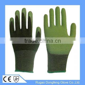 Cool Breathable Foam Latex Coated Anti Slip Bamboo Garden Glove