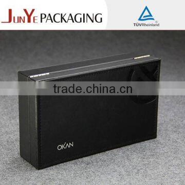 Black Embossing Metal Closure Book Shaped Faux Leather Book Box Quality Choice photo-3