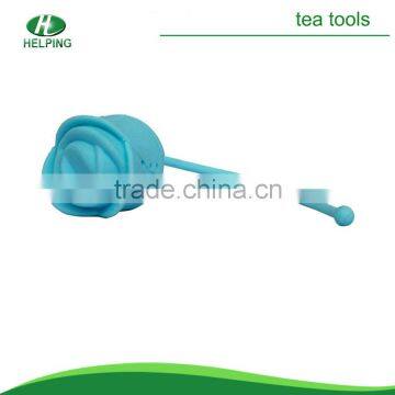 Blue Rose shape loose leaf siliconetea strainers/tea infuser