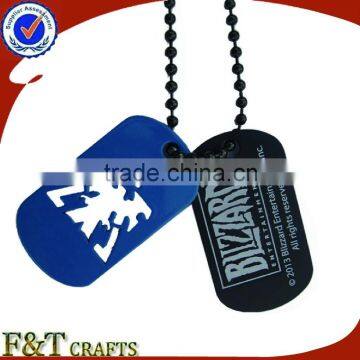 Custom laser engraved women dog tag neck chain