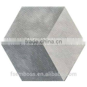 EMBOSS 100*200*175mm Grey Color Hexagon Tile Porcelain Mosaic Floor Tile photo-3