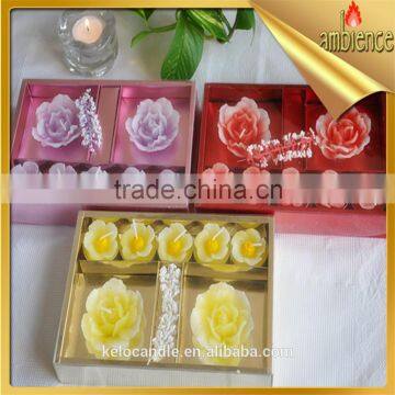 flower shaped candle scented tealight craft candle 18th birthday party decoraction