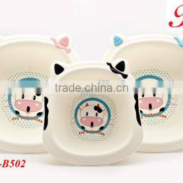 Baby Cute Cow baby wash basin bathroom plastic basin