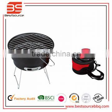 2 in 1 Outdoor HOT Wholesale Round Portable Charcoal BBQ Grill With Cool Ice Bag