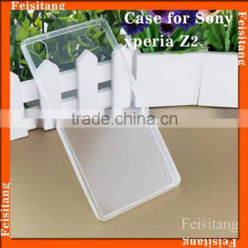 Mobile phone accessory back cover case for Sony Xperia z2 l50w Transparent back cover