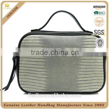CSS1496-002 2016 Latest Lady Metal Genuine Leather Lizard Grain Embossed Cross Body Purse Mini Handbags photo-6
